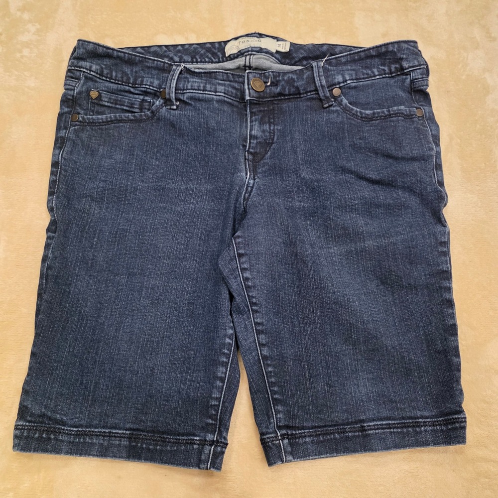 Torrid Bermuda Denim Shorts Womens Size 14 Blue Dark Wash Plus Size 10101845